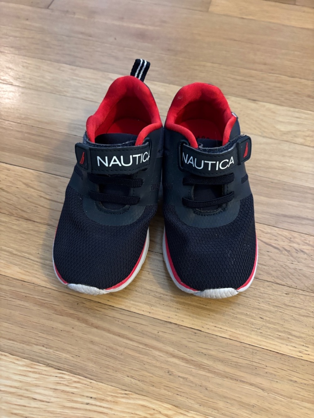 Nautica Kids Navy Sneakers with Red Accents